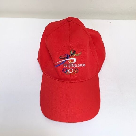 OLYMPICS BEJING 2008 RED BASE BALL CAP. NWOT - Picture 1 of 3